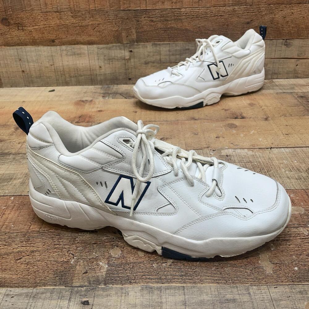 New Balance Shoes Mens Size 17 2E 52 White Leather Walking Sneaker MX608WT
